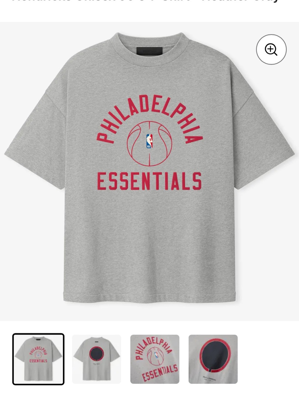 Fear of God Essentials x Barkley NBA 76ers shirt oversized unisex